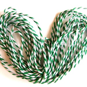 Frühling Grün und Weiß Baker's Twine-Grün Dicke 5 Yard Lot-Gebäck, Keks Verpackung-Retro Goody Bag Geschenkverpackung-Grüne Schnur-Party Wimpel