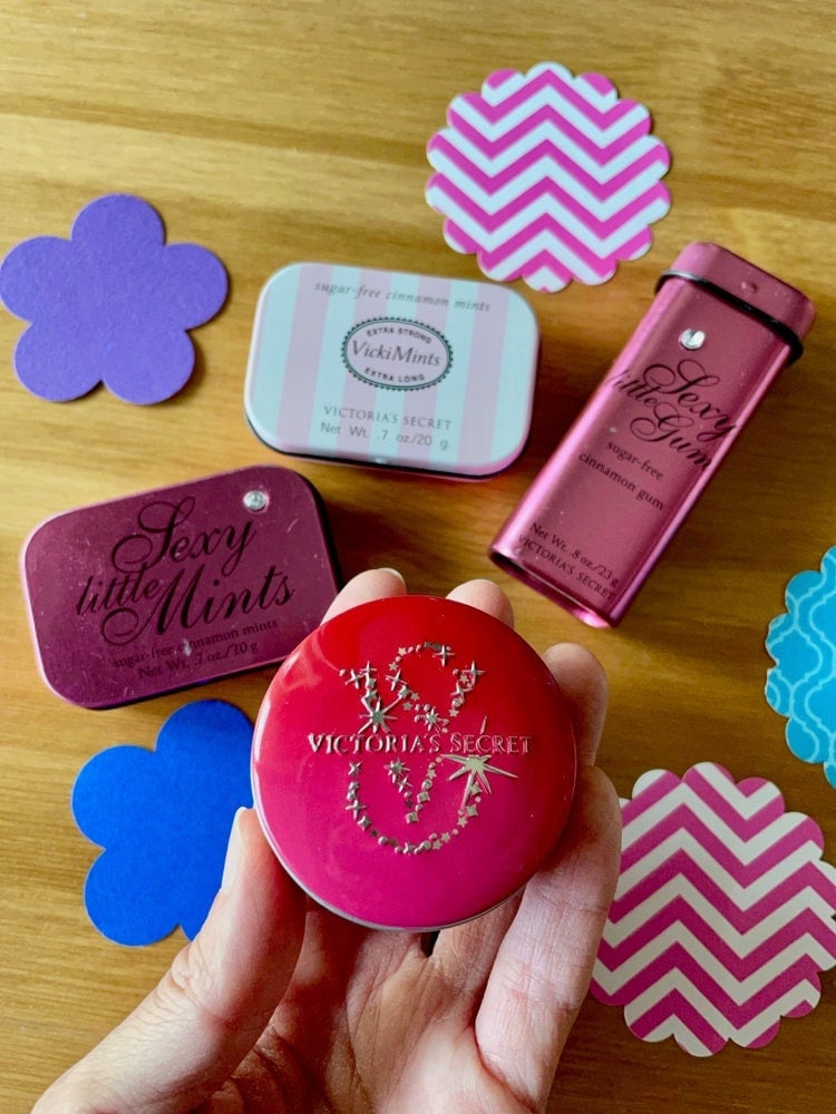 Pink Victoria's Secret Tin Boxes-4 Victoria's Secret Mint