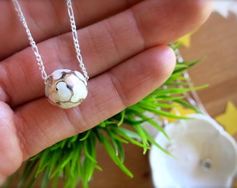 Sterling Silber Micky Maus Halskette-Custom 18-Zoll-Sterling Kette-Weiße Emaille Mickey Kopf Disney Charm-Micky Maus Schmuck