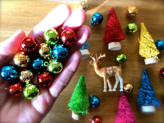 original packages vintage Woolworths tiny Christmas ornaments