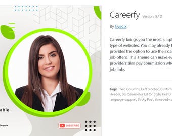 WordPress template job career