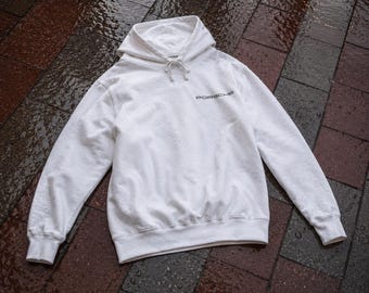 Minimal Porsche Logo Hoodie | White Lightweight Sweatshirt