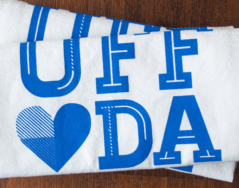 MIDWEST UFF DA Kitchen Dish Towel Screenprinted Flour Sac Tea Towel Minnesota image 4