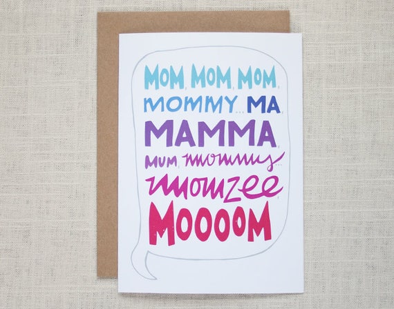 Mothers Day Just Because Thank You I Love You Mom Greeting Card