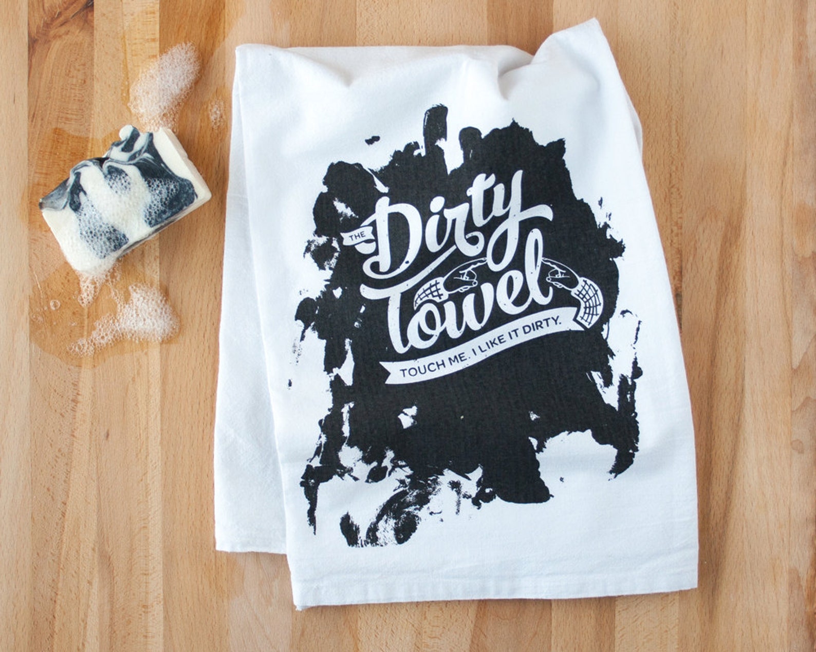 KITCHEN DISH TOWEL the Dirty Towel Touch Me I Like It Etsy
