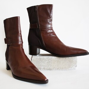 Brown leather sock sale boots