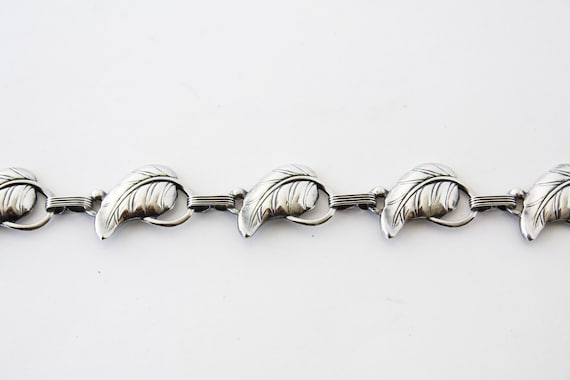 50s Sterling Silver Link Bracelet Danecraft Hallm… - image 5