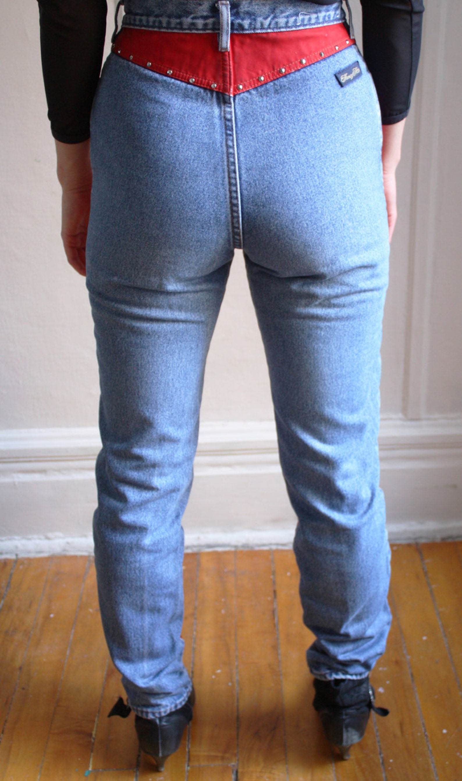 80s Vintage Fancy Ass High Waist JEANS CHAPS Denim VtG small Etsy