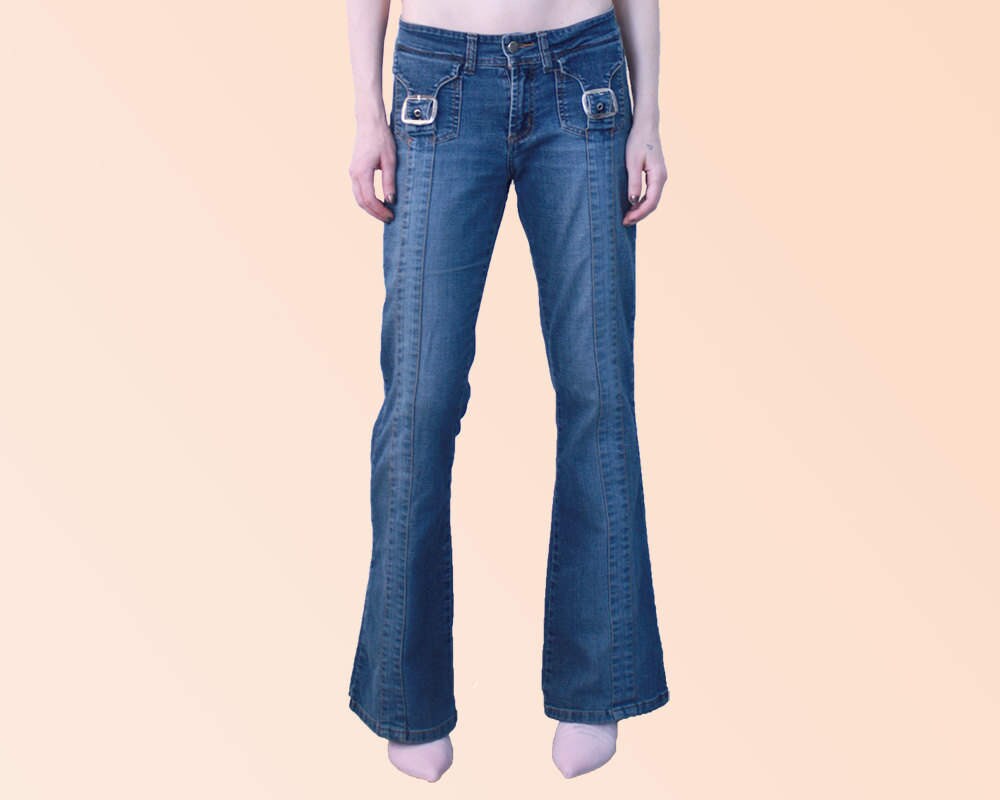 blue jean flares