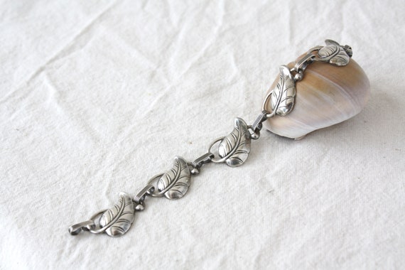 50s Sterling Silver Link Bracelet Danecraft Hallm… - image 6