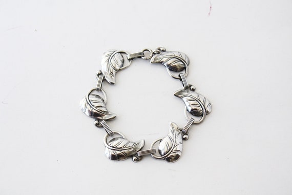 50s Sterling Silver Link Bracelet Danecraft Hallm… - image 1