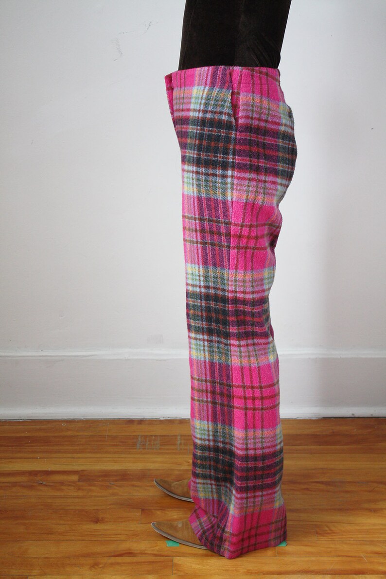 plaid flare pants