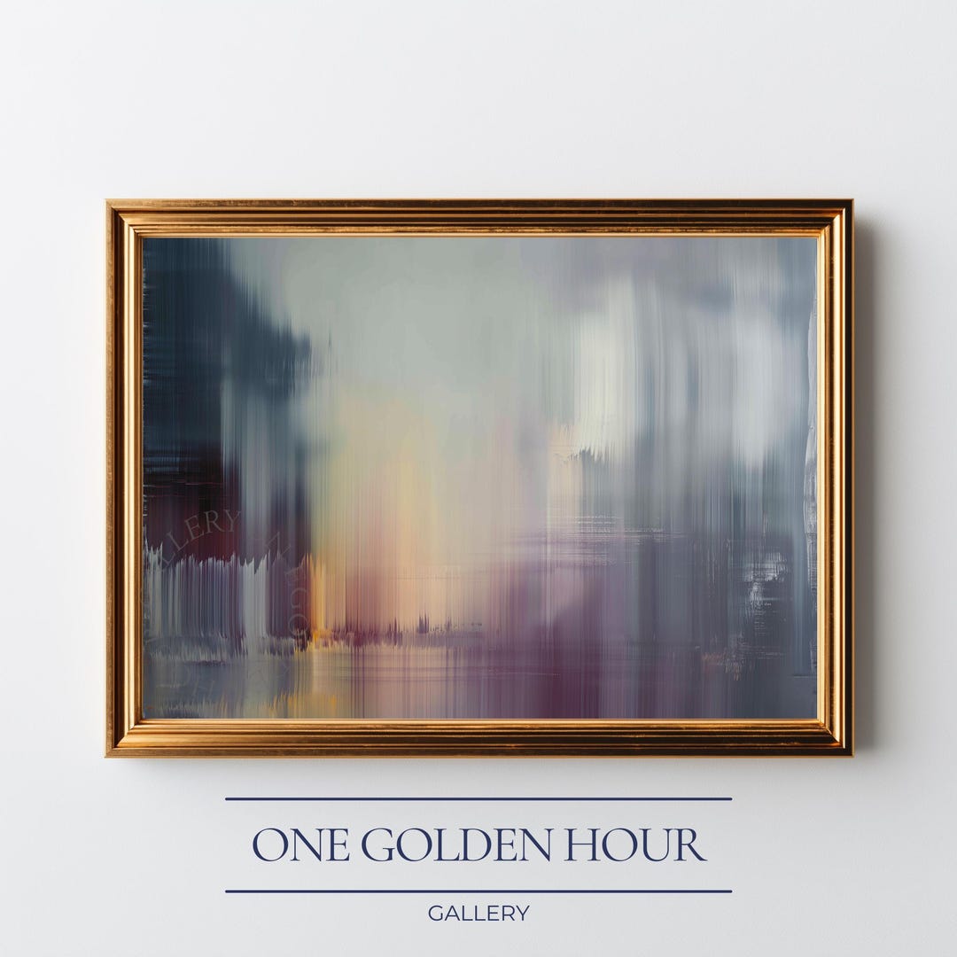 Moody Abstract Wall Art, Contemplative Landscape Painting - Modern ...