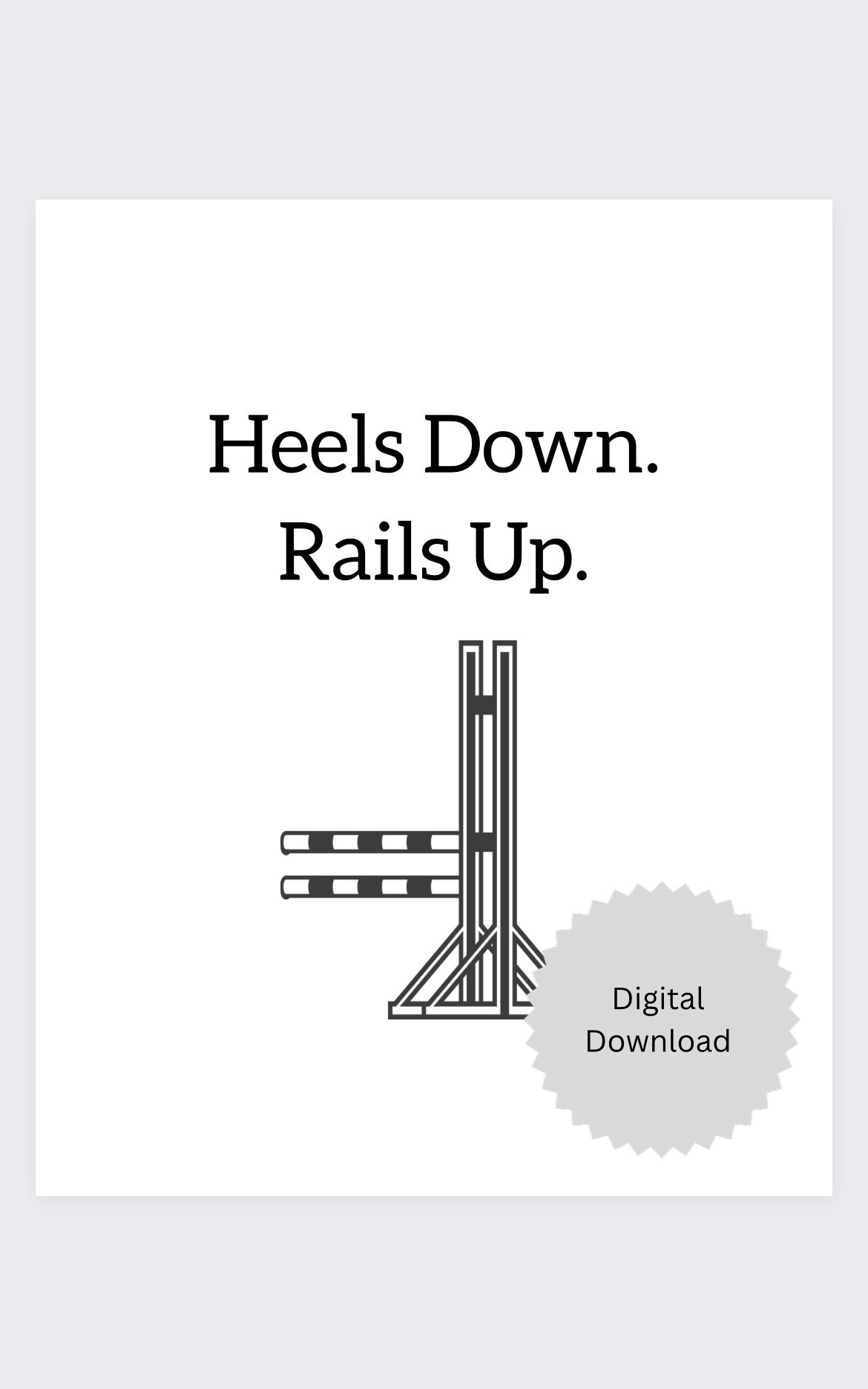 Side Rails Up Signs Heels Up Rails Down Digital Download Printable Wall Art - Etsy Australia