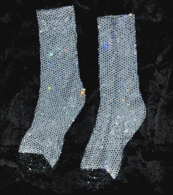FULLY Swarovski Diamond Covered Handmade Skateboard Tube Socks ( Unisex )