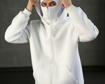 Techwear Streetwear Cosplay Futuristic Black Jacket Hoodie Full