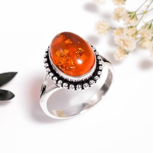 Combo Offer : Amber, Lapis, wild Horse, Rose Quartz ,  Onyx Ring ,Sterling Silver, Gemstone Jewelry