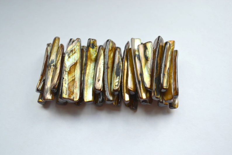shell and elastic Brown shell bracelet