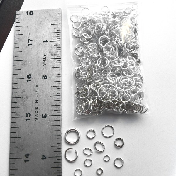 Silverplated Jumprings - Variety of sizes and shapes - Qty. of 500+