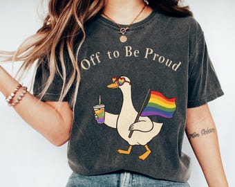 Comfort Colors® LGBT Rainbow Shirt, Lesbian LGBTQ T-Shirt, Funny Goose Tee Gift