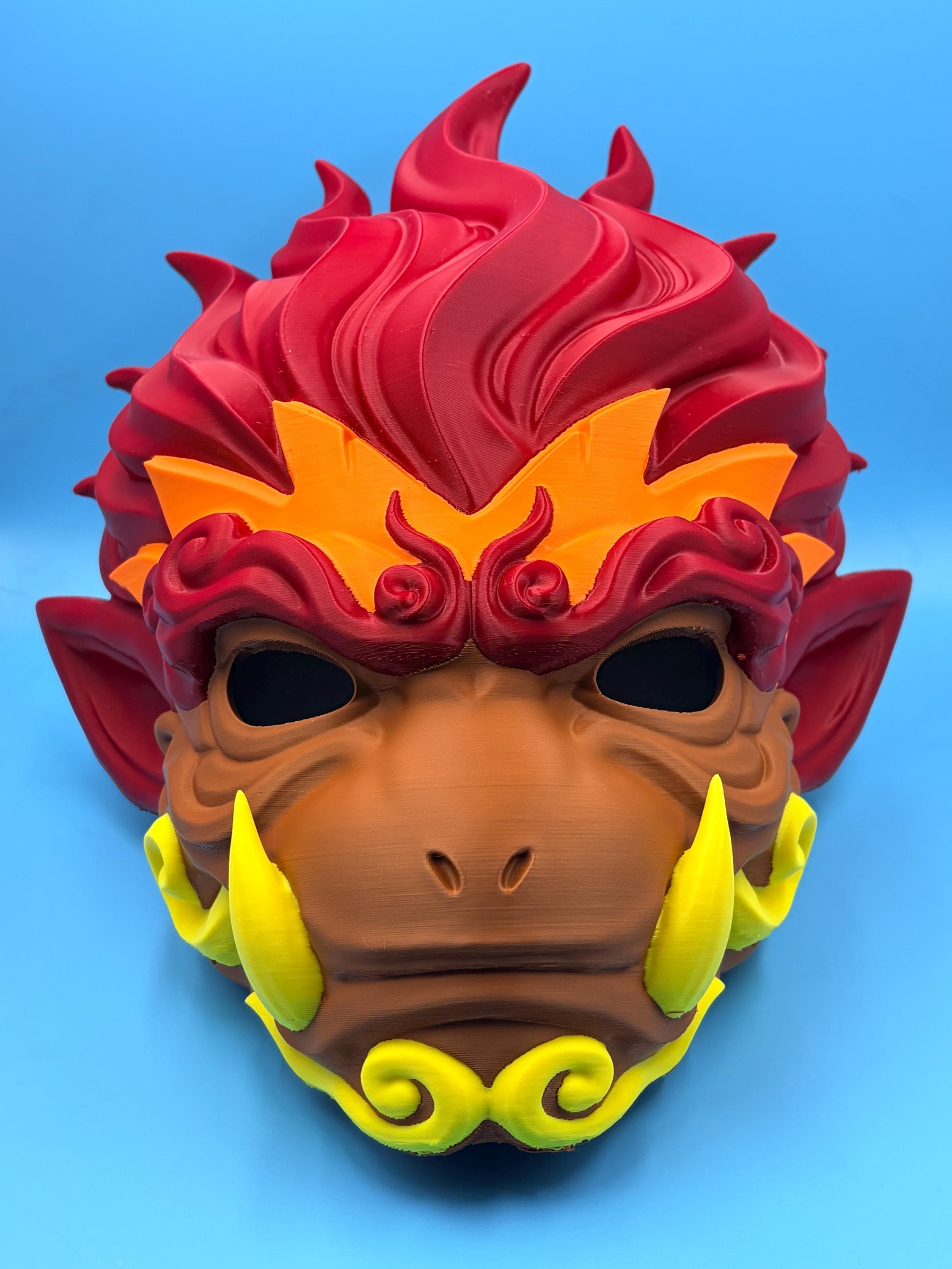 Mask Wongo Sun Wukong Monkey King 3D Printed Mask | Wearable Cosplay, Wall Display ...