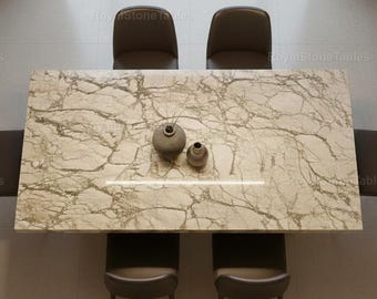 Luxury Marble Dining Table | Modern Stone Table Dining Room | Contemporary Interior Decor Modern Minimalist Coffee/Cafe Dining Table Top |