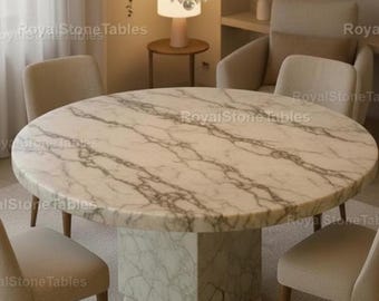 Luxe marmeren eettafel stenen tafel moderne elegante keukentafel Calacatta stenen eettafel high-end interieur eettafel top |