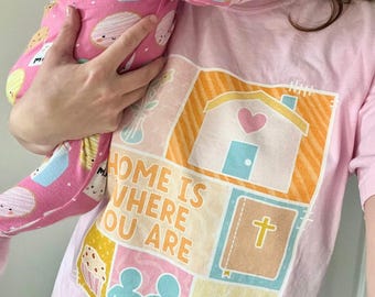 Home is Where You Are Patchwork Homemaker Tee