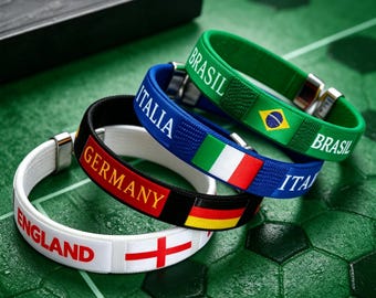 World Cup 2026 Team Colors Bracelet, Soccer Friendship Bracelet