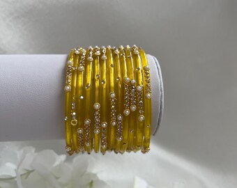 Glass bangles , Pack of 12,Indian/Pakistani for women , wedding/party/festival/gift