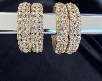 Kada Bangles antique gold finish Champagne colour /Indian/Pakistani/wedding/partys/all events