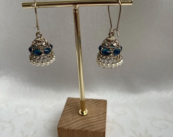 Small Antique Gold finish Multicolour Indian/Pakistani Earrings/Jhumka/ Lightweight/ Party / For All Occasions / Gift For Her