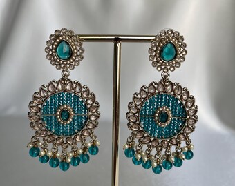 Beautiful Pearl and Stone Earrings For Weddings/Festival/Party, Indian/Pakistani