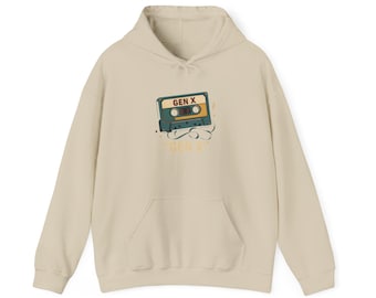 Cassette Tape "Gen X" Hoodie | Retro 80s 90s Nostalgia