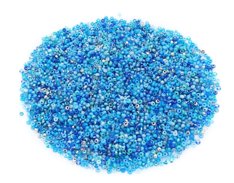 2.2-2.4mm Beads mix #8 20 gr light Blue mix -High quality rocaille Czech seed beads /'/'Preciosa/'/' 100