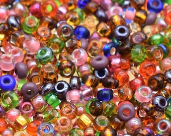 Seed Beads mix Eliza, Glass beads 2 mm, Multi colored mixture Czech round beads  40 gr. Preciosa 10/0, beading jewelry, glass beads mix