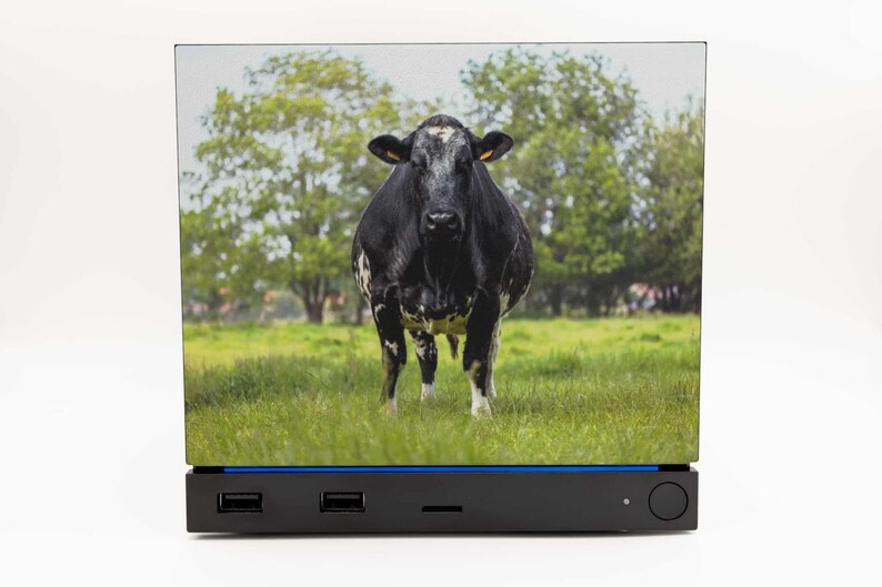 De Koe Faceplate voor Valve Steam Machine (2026) | 3D-geprint Koefoto Paneel | Magnetisch Paneel Nr. 4 | Niet-officieel Accessoire afbeelding 2