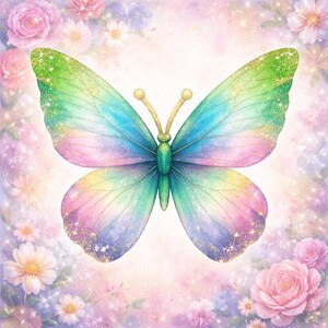 Butterfly Magnets Set of 5 | Wood Fridge Magnets | Watercolor Butterfly Art | Neodymium Magnet | Nature Gift | Handmade in Belgium image 5