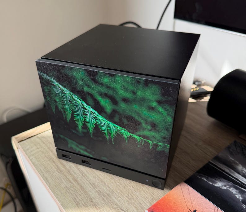Painel frontal em formato de folha de samambaia para máquina a vapor 2026, painel fotográfico magnético impresso em 3D com motivos da natureza. imagem 1