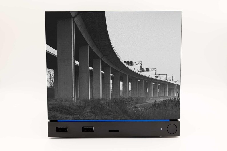 Roskambrug Faceplate for Steam Machine (2026), Magnetic 3D Printed Panel with Bruges Bridge Photo, Unofficial Accessory image 2