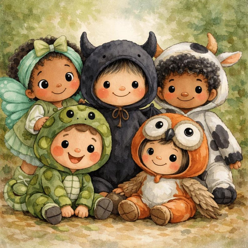 Animal Costume Friends Magnet Set of 5 | Wood Fridge Magnets for Kids | Forest Adventure Gift Belgium image 5