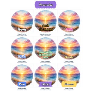 Sunset Fridge Magnet Set - Wood Landscape Magnets for Kitchen - Housewarming Gift - Handmade in Belgium image 2