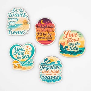 Sea Quotes Magnet Set #4 - Love & Togetherness Fridge Magnets - Linden Wood, Belgium Handmade Gift image 4