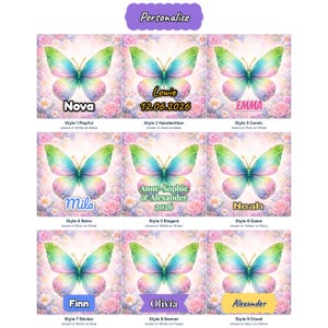 Butterfly Magnets Set of 5 | Wood Fridge Magnets | Watercolor Butterfly Art | Neodymium Magnet | Nature Gift | Handmade in Belgium image 2