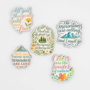Nature Quote Fridge Magnets - Wood Magnet Set for Nature Lovers, Dreamers and Walkers, Belgium Handmade image 4