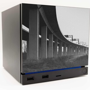 Roskambrug Faceplate for Steam Machine (2026), Magnetic 3D Printed Panel with Bruges Bridge Photo, Unofficial Accessory image 3