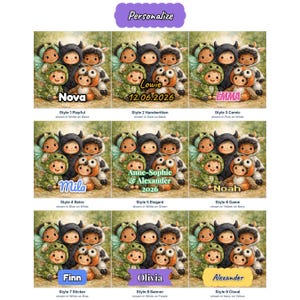Animal Costume Friends Magnet Set of 5 | Wood Fridge Magnets for Kids | Forest Adventure Gift Belgium image 2