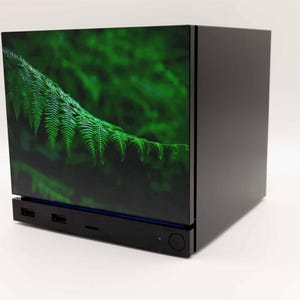 Painel frontal em formato de folha de samambaia para máquina a vapor 2026, painel fotográfico magnético impresso em 3D com motivos da natureza. imagem 4
