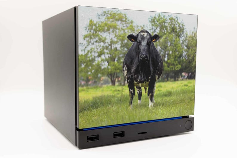 De Koe Faceplate voor Valve Steam Machine (2026) | 3D-geprint Koefoto Paneel | Magnetisch Paneel Nr. 4 | Niet-officieel Accessoire afbeelding 3