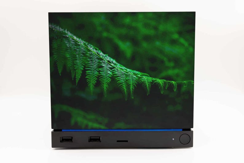 Painel frontal em formato de folha de samambaia para máquina a vapor 2026, painel fotográfico magnético impresso em 3D com motivos da natureza. imagem 2